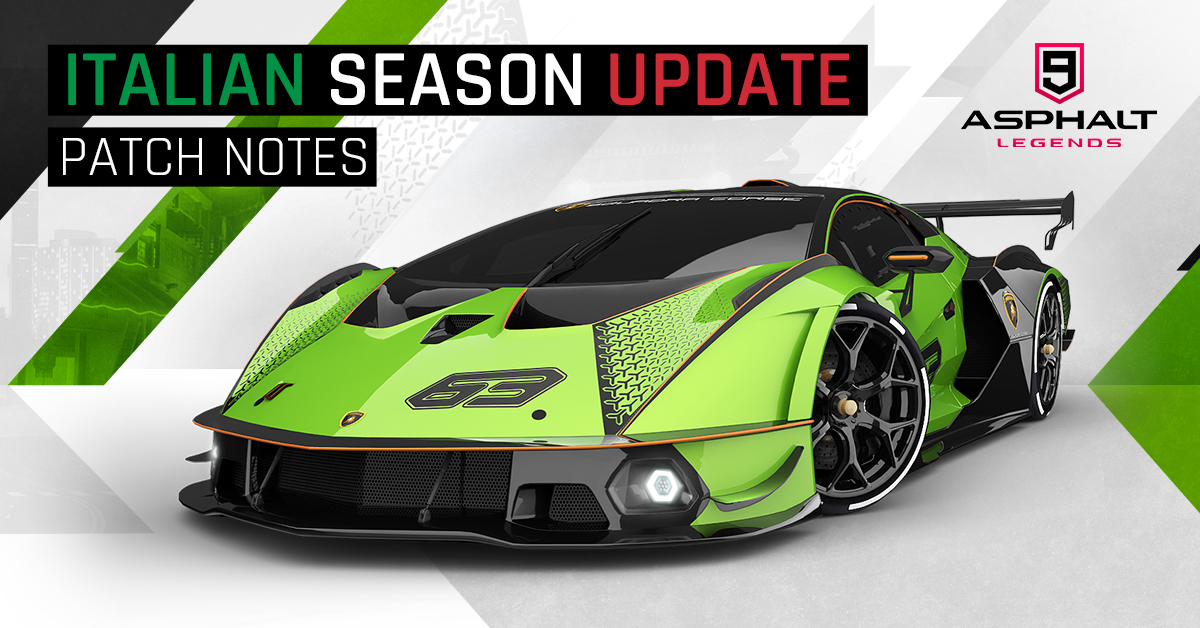 Asphalt 9 Update 18 Italian Season